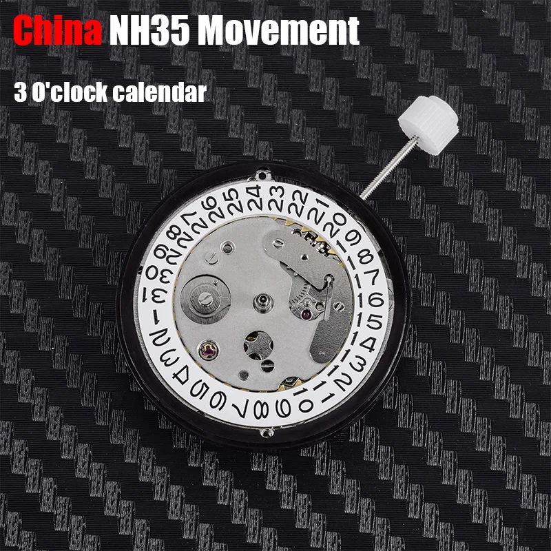 NH35 Automatic Mechanical Movement Single Calendar at 3 O'Clock NH35A Movement for Watch Assembly Repair Parts