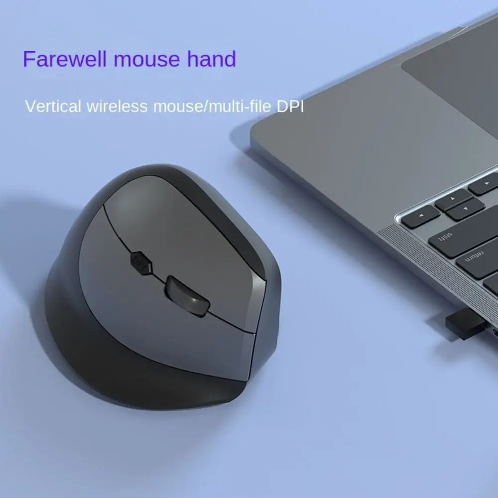 Fashion 2.4G Vertical Mouse 800/1200/1600DPI 6 Mute Buttons Ergonomic Optical Mouse Portable Relax Gaming Mice Business