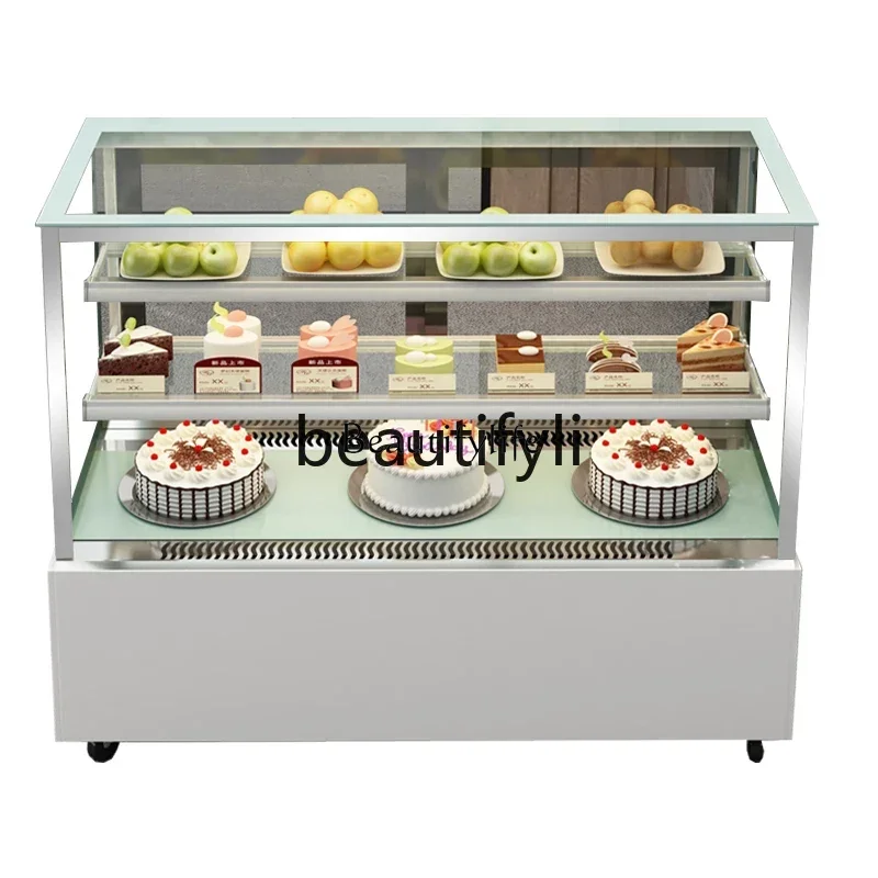 

Refrigerated Display Cabinet Commercial Fresh Keeping Cabinet Right Angle Desktop Cabinet Small