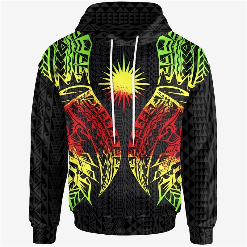 NewFashion Polynesian Chuuk Country Flag Tribal Culture Retro Tattoo Tracksuit Men/Women 3DPrint Streetwear Pullover Hoodies