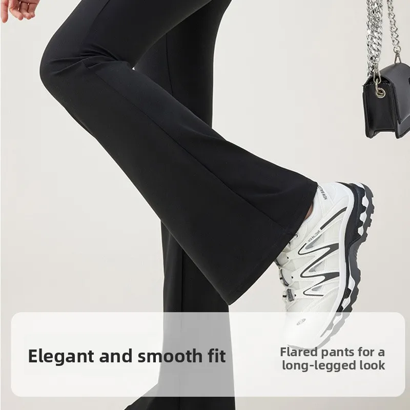 Bla Ice Silk Arca Pantaloni Donna Estate Outdoor Vita alta Campana Bot Sottile Pantaloni da yoga Faionable Pantaloni lunghi Materiale sottile