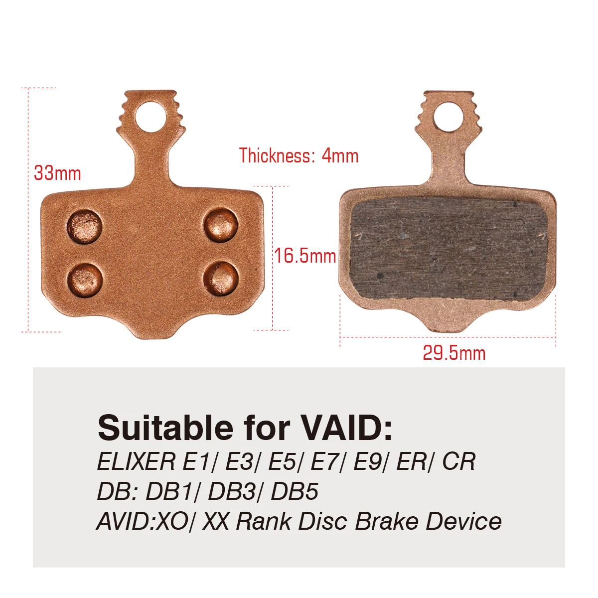 SUNTNUR Sintered Mtb Brake Pads For AVID ELIXIR 1 3 5 7 9 CR R Mag SRAM XO XX World Cup 2 Pairs