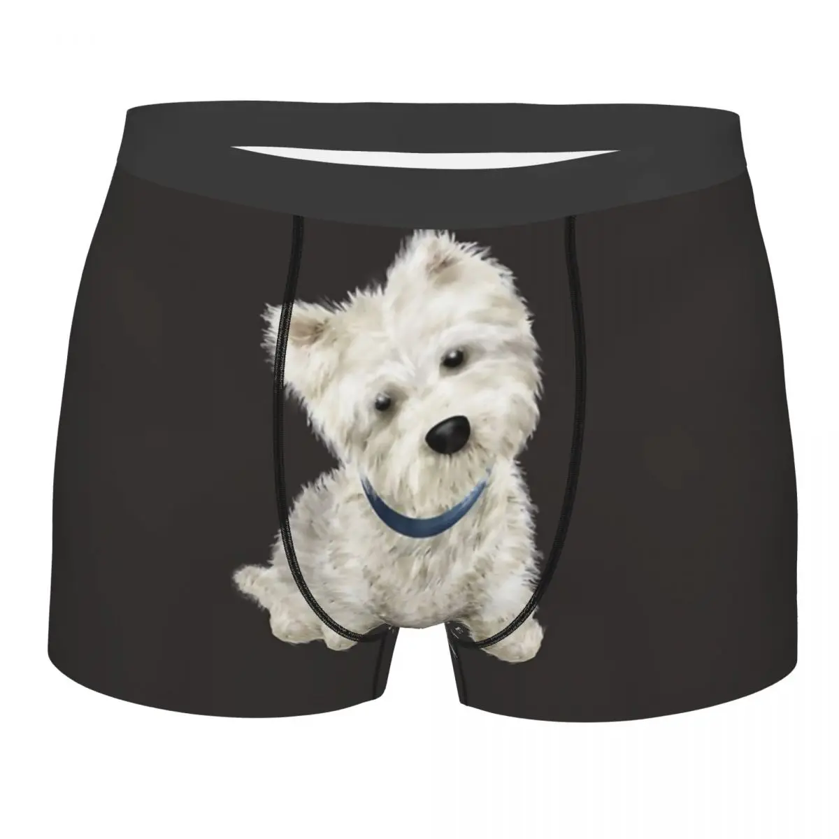 Men Westie West Highland Terrier Dog Boxer Briefs Shorts Panties Underwear Cute Puppy Homme Novelty Plus Size Underpants