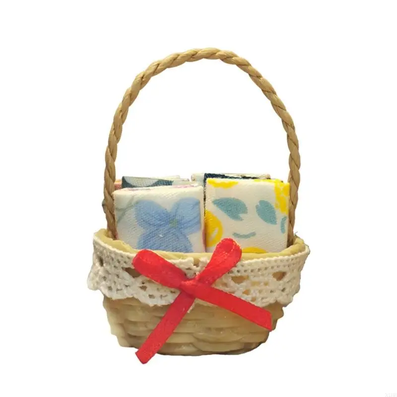 

N1HB Punnet Punnet Bosket для кукол для корзины с смолой 1/12 шкала мебели