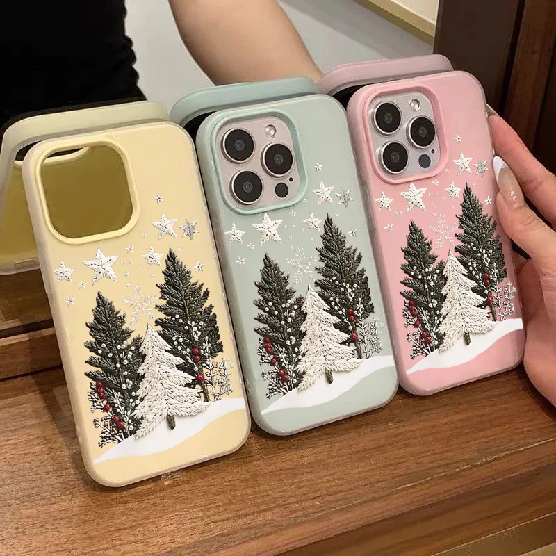 شجرة عيد الميلاد عناصر عيد الميلاد طباعة بولي TPU قضية الهاتف المحمول ل Xiaomi Poco X5 X6 X7 5G M6 Pro 4G 2 في 1 غطاء ل POCO X7