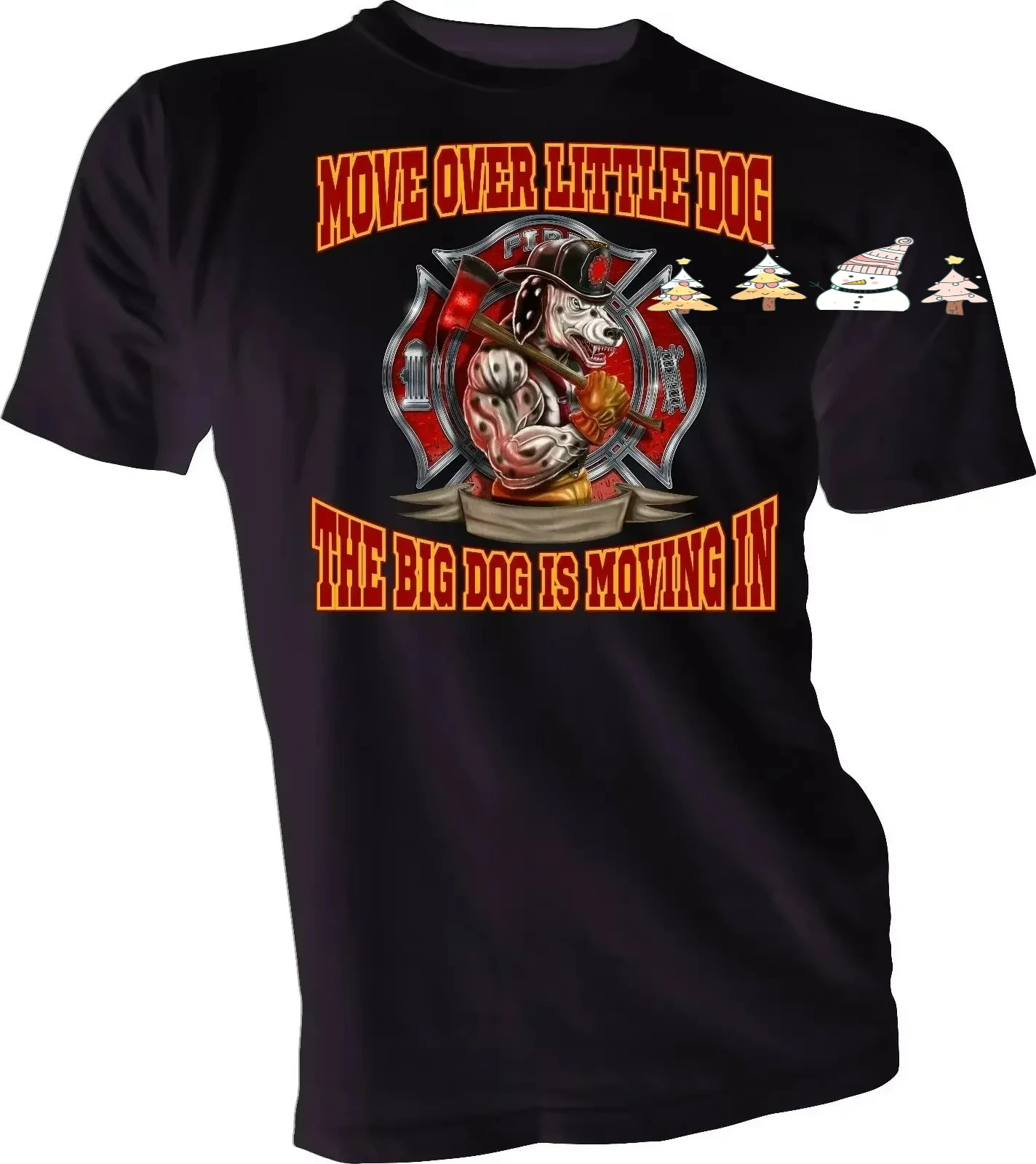 Fire Department Firefighter Rescue Dog Fighters Fireman T-Shirt 100% Cotton O-Neck Summer Short Sleeve Casual Mens T-shirt