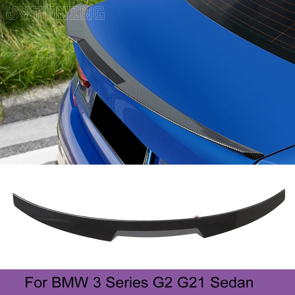 

ABS Glossy Black Carbon Look Rear Trunk Spoiler Boot Lip Wing For BMW 3 Series G20 G21 Base and M SPORT 2019 2020