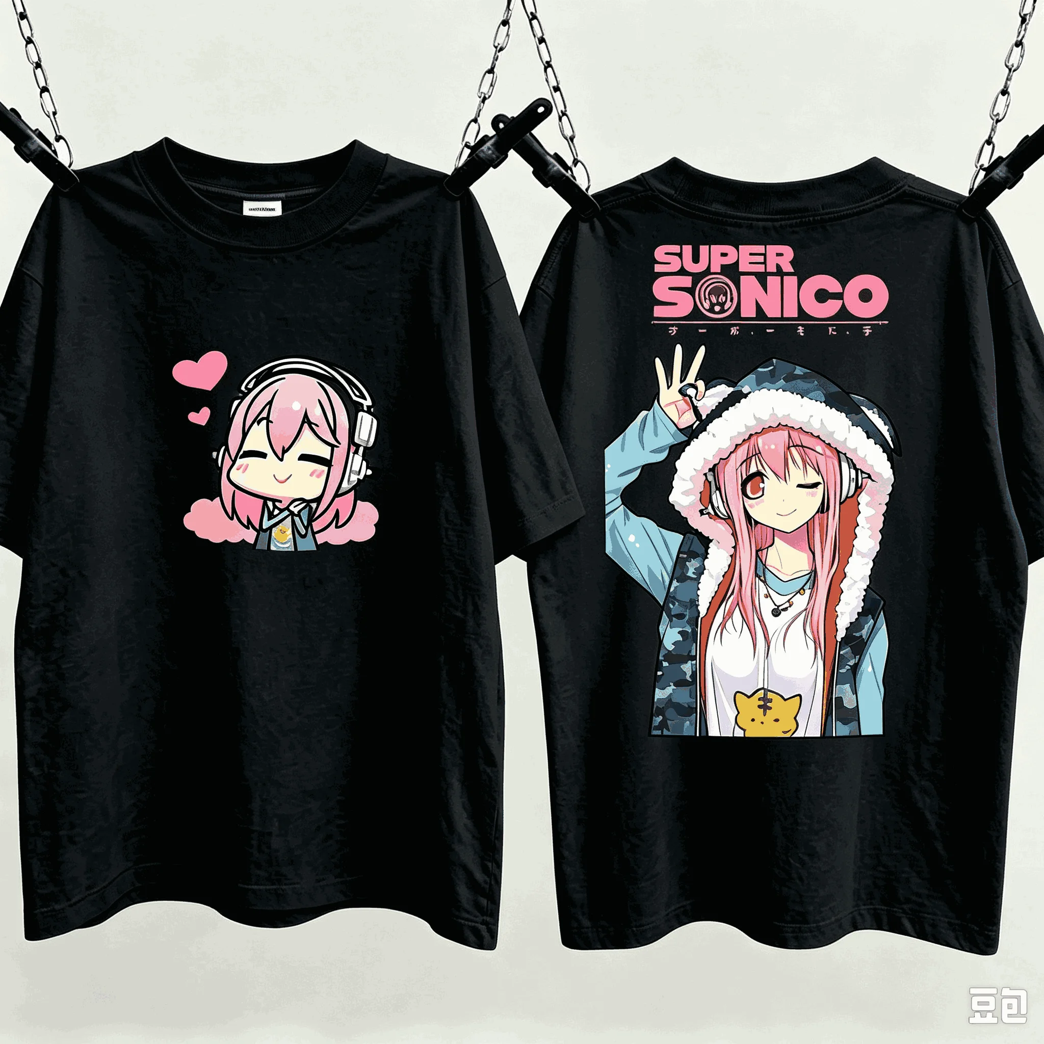 Super Sonico T-shirt Summer Short Sleeve Male Tshirts Casual Fashion Oversized Unisex Streetwear Trendy Cotton Couples Casual