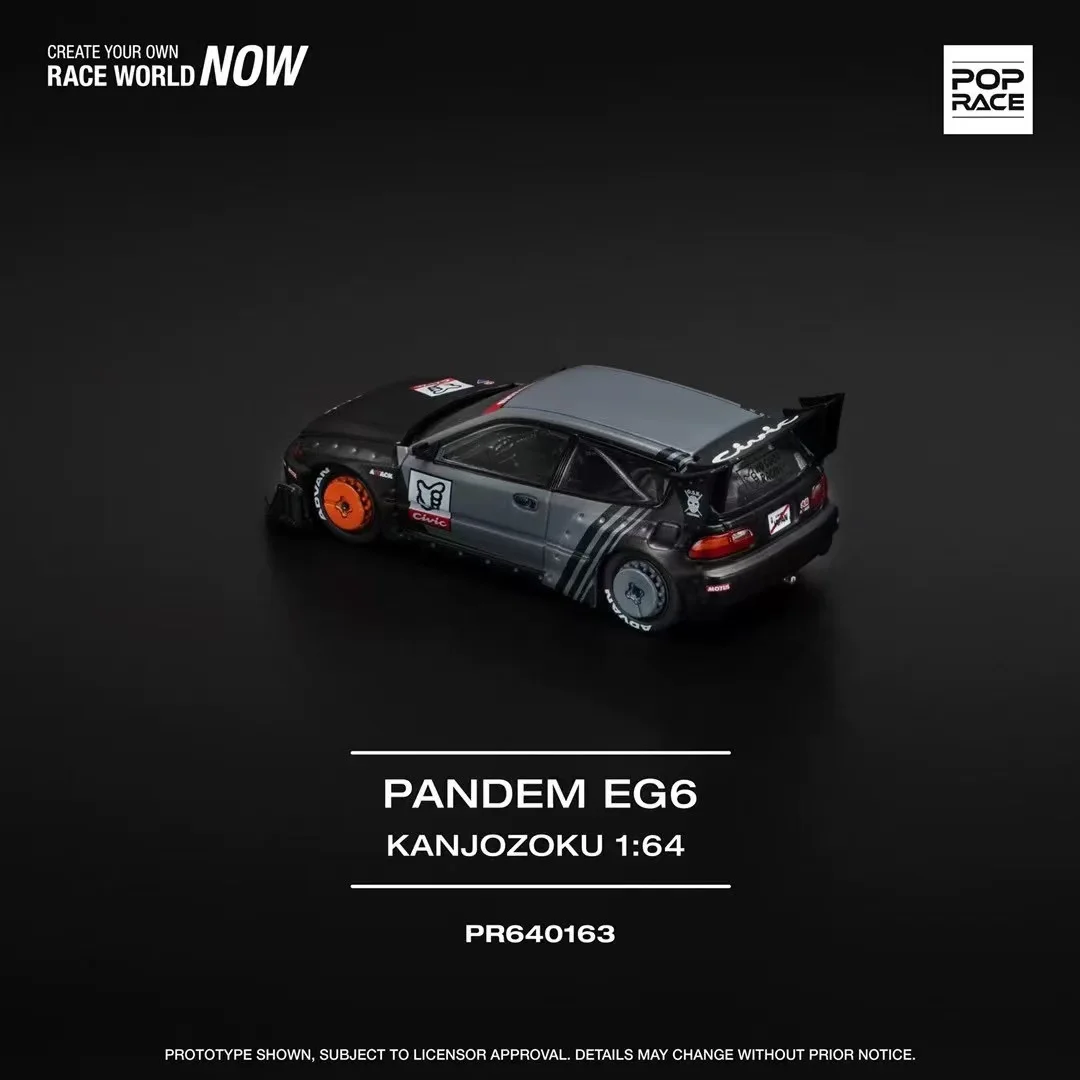 PopRace 1:64 PANDEM CIVIC EG6 alloy car model