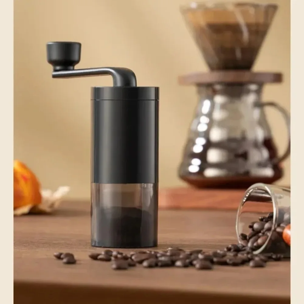 Coffee Grinder Manual Stainless Steel, Portable Hand Crank Adjustable Burr Mill, Home Kitchen Travel Camping Must-Have Tools