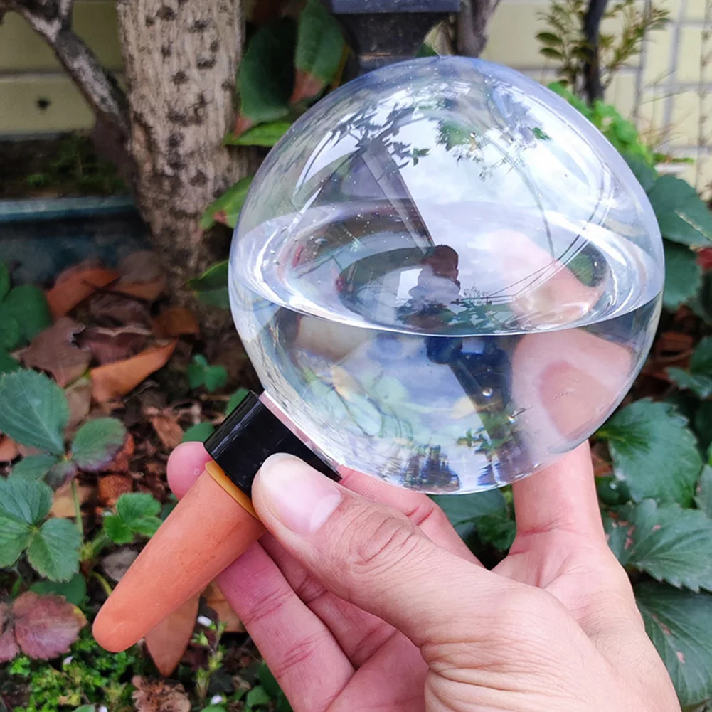 4Pcs 500ML Plant Watering Globes Transparent Automatic Watering Bulbs Plastic Water Seepage Device for Indoor Outdoor Plant