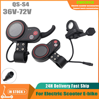 QS-S4 36V-60V 72V Thumb Throttle LCD Display Kit For Zero 8 9 10 8X 10X 11X Electric Scooter 6PIN Display Accessories