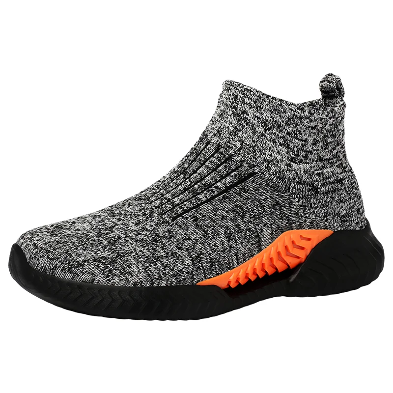 

High top men's Casual sneakers flying woven board shoes Men's shoes Sports walking flat men Casual shoes fitness student loafers