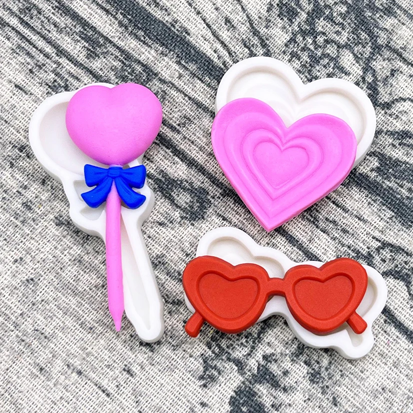 Girl Heart Silicone Cake Baking Mold Sugarcraft Chocolate Cupcake Resin Tools Fondant Decorating Tools