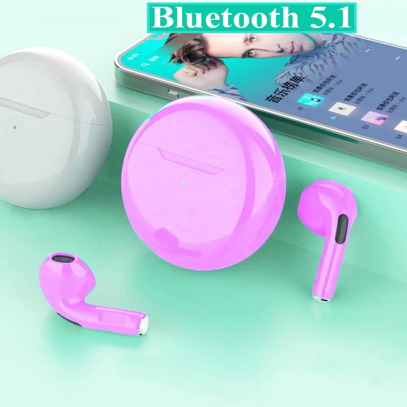 

Mini Pods Pro 6 Wireless Headphone Bluetooth Tws Stereo Noise Reduction Bass For IPhone Earphones