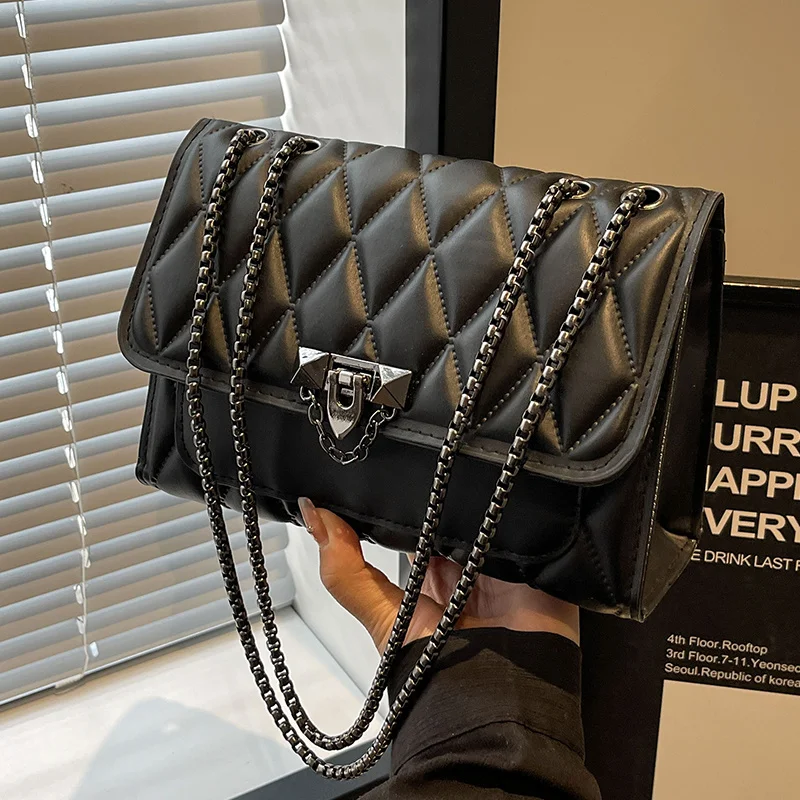 

Высококачественная женская сумка - Классическая роскошь New 2025 года - Сумка через плечо Leige с цепочкой - Универсальная сумка через плечо в стиле ретро