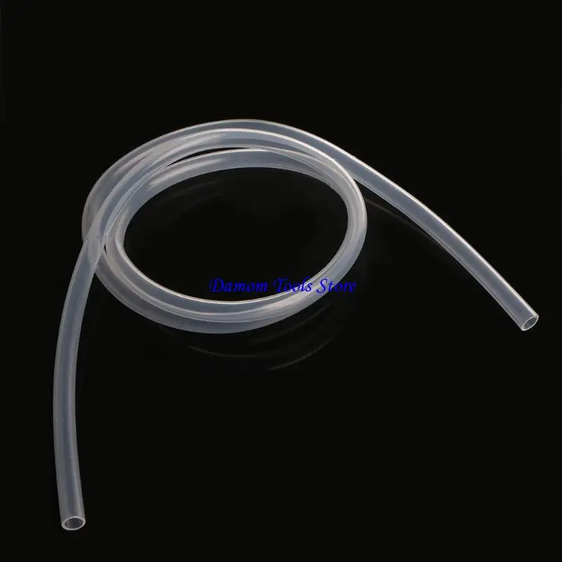 57BE 8mm x 10mm OD Silicone Tube Flexible Hose Pipe 1m Transparent