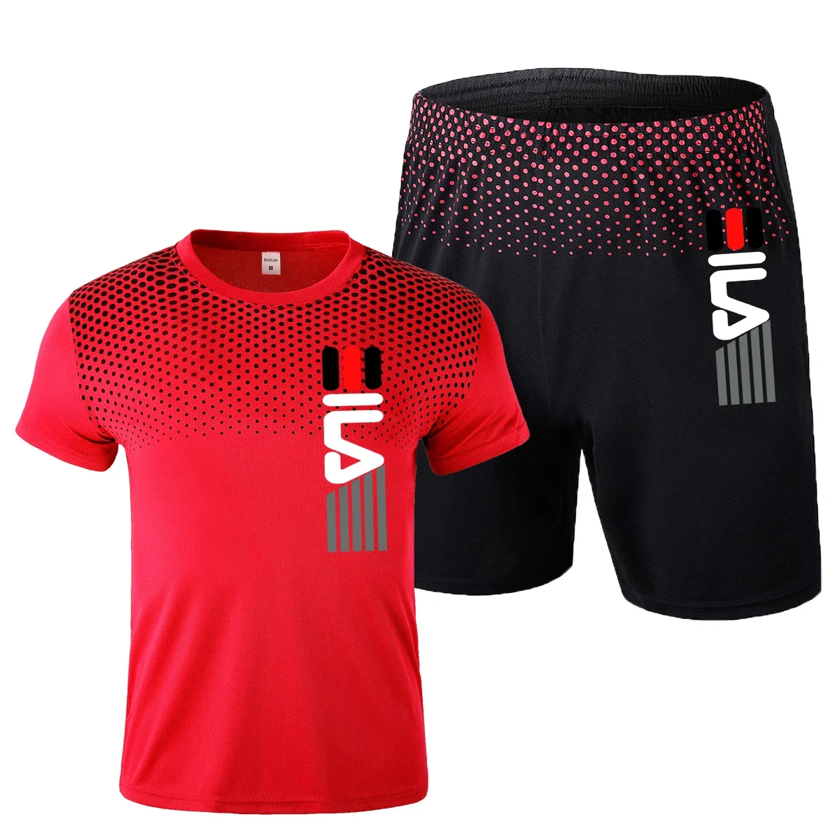 2 Stks/set Heren Trainingspak Gym Fitness Badminton Sportpak Kleding Hardlopen Jogging Sportkleding Trainingsset Sportkleding