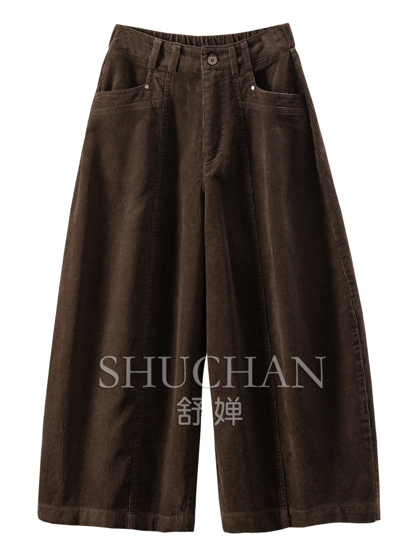 Back To The Past Pants Lazy Retro Corduroy 100% Cotton Eight-point Sickle Pants Women F280 Pantalones De Mujer