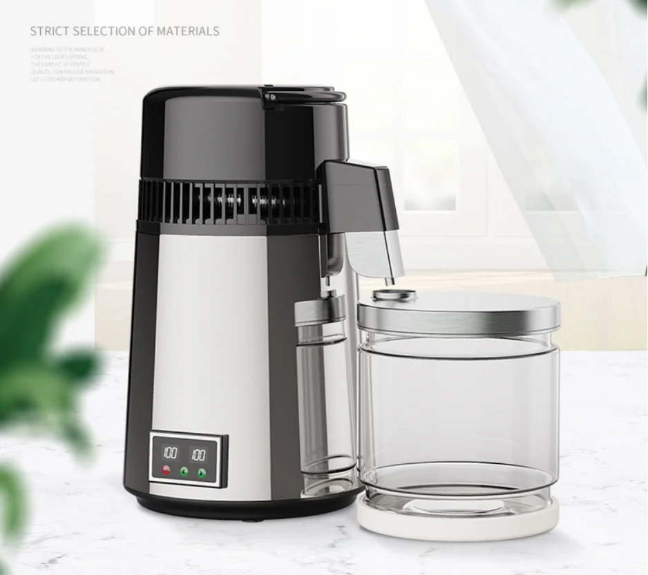 가정용 증류수 정수기, 스테인리스 스틸 정수 필터, 750W, 4L