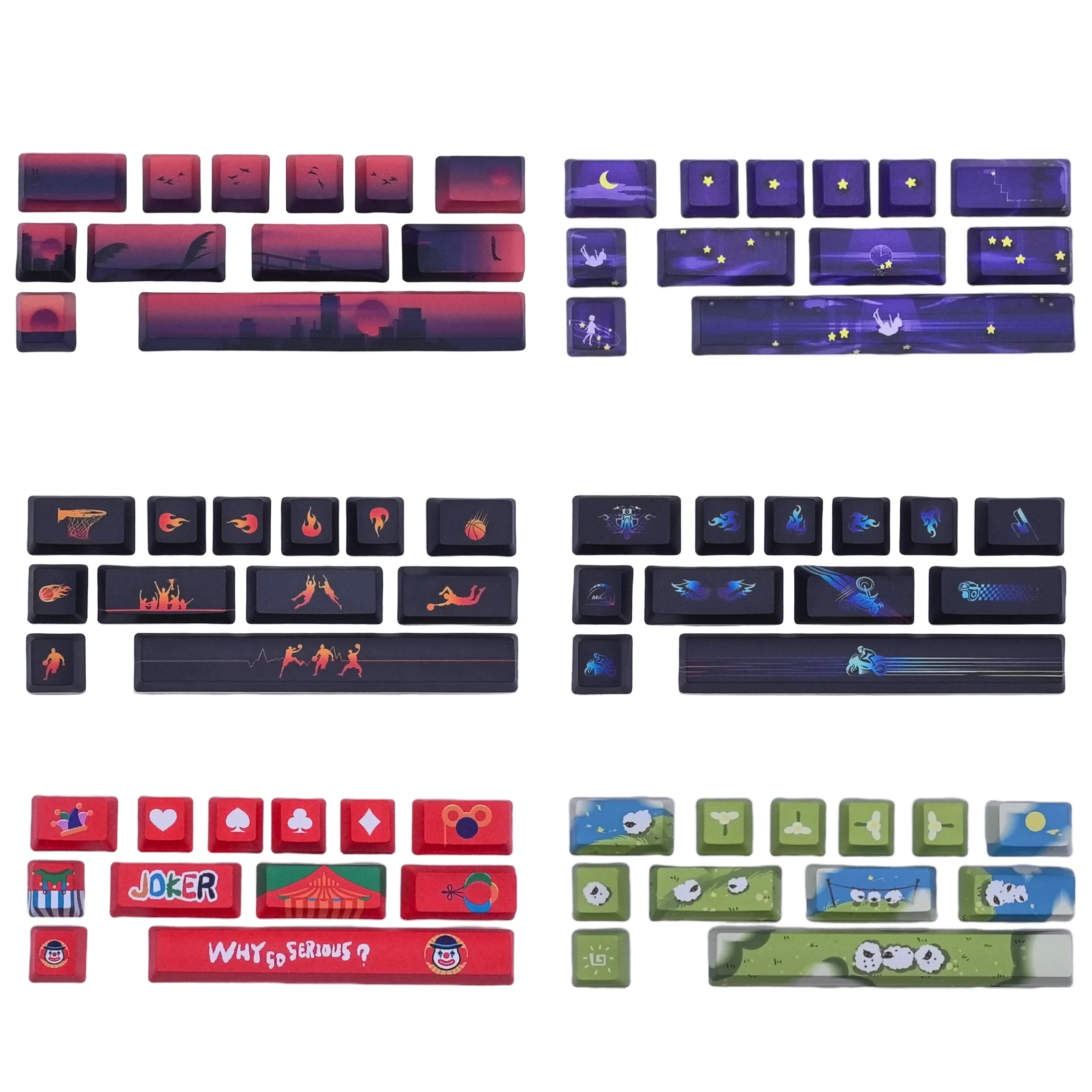 12 Keys PBT Keycap Set OEM Profile Dye-Sublimated Legends for Mx Cherry Switch Mechanical Keyboard Kit