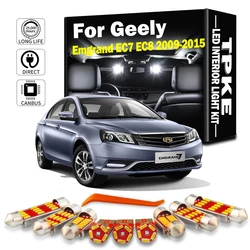 7Pcs LED Interior Reading Luggage Light Kit For Geely Emgrand EC7 EC8 2009 2010 2011 2012 2013 2014 2015 Canbus Car Accessories