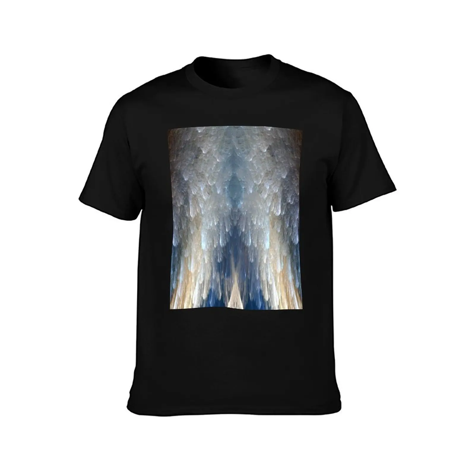 Blue and Gold Angel Wings T-Shirt man t shirt baggy shirts men clothings