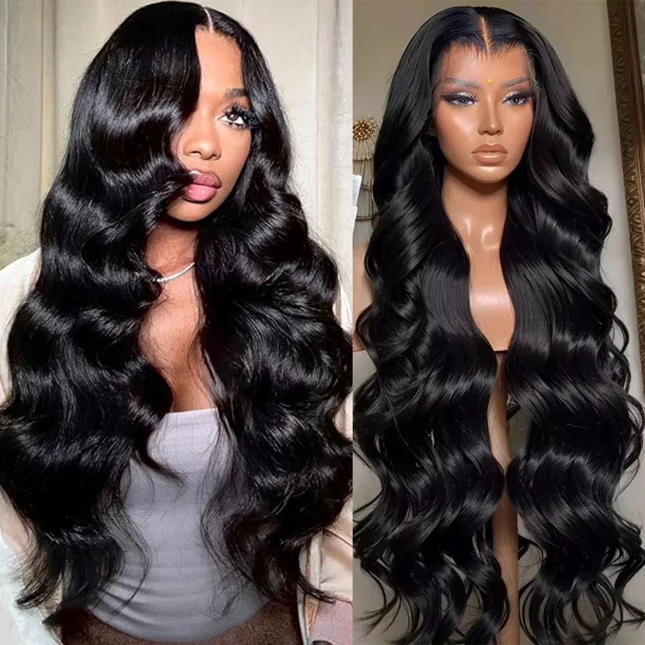 Body Wave Human Hair Lace Frontal Wigs For Women 13x4 13x6 HD Lace Frontal Wig 30 40Inch Transparent Brazilian Loose Wave Wig