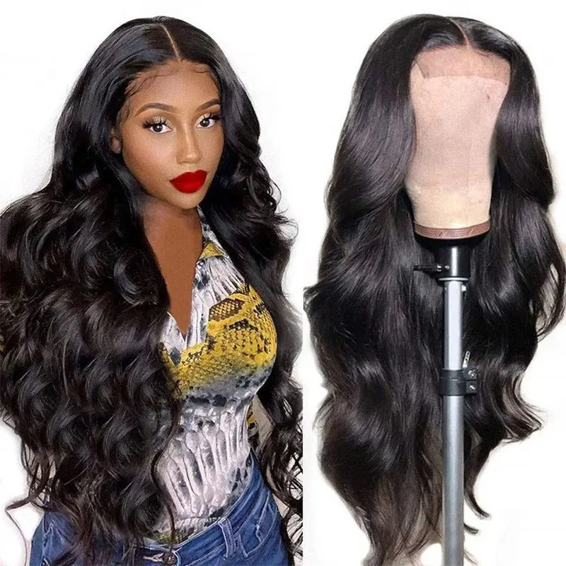 Rosabeauty 13X4 Transparent 13X6 HD Body Wave Lace Frontal Wig Front Human Hair Wig Water Wave For Women 250Density Nature Color