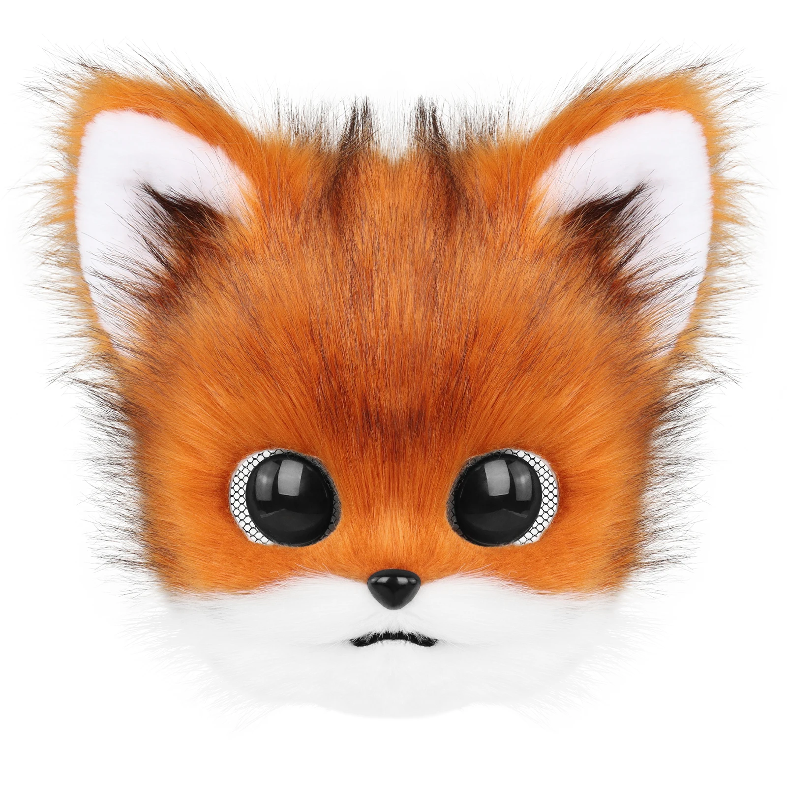 Animal Cat Mask Faux Fur Fox Cosplay Therian Masks for Halloween Party Costume Accessories