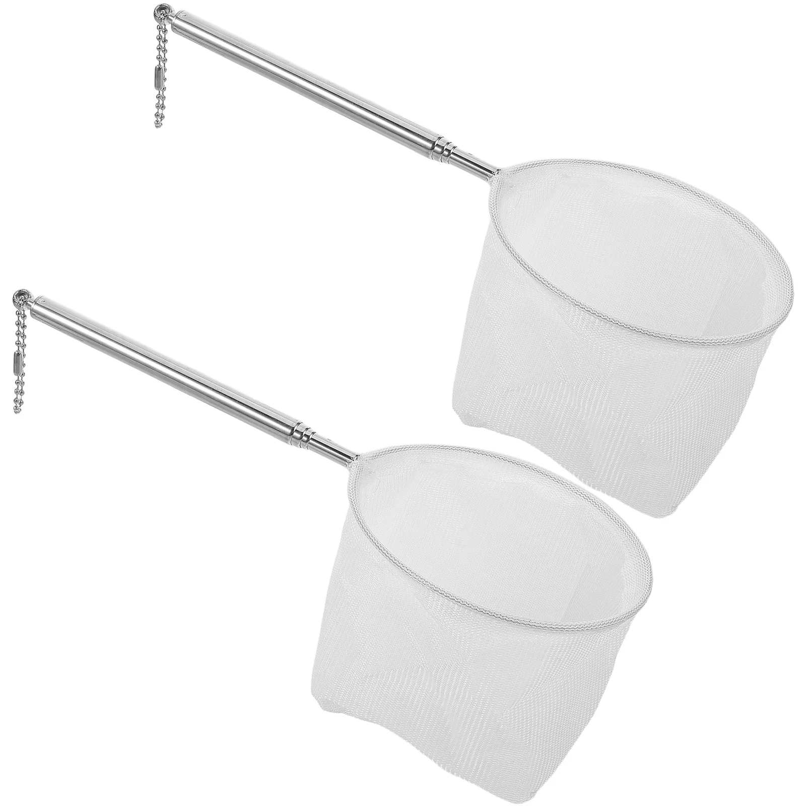 

2Pcs Telescopic Fishing Net Stainless Steel Extendable Mesh for Pond Aquarium Freshwater Saltwater Portable Collapsible Fish