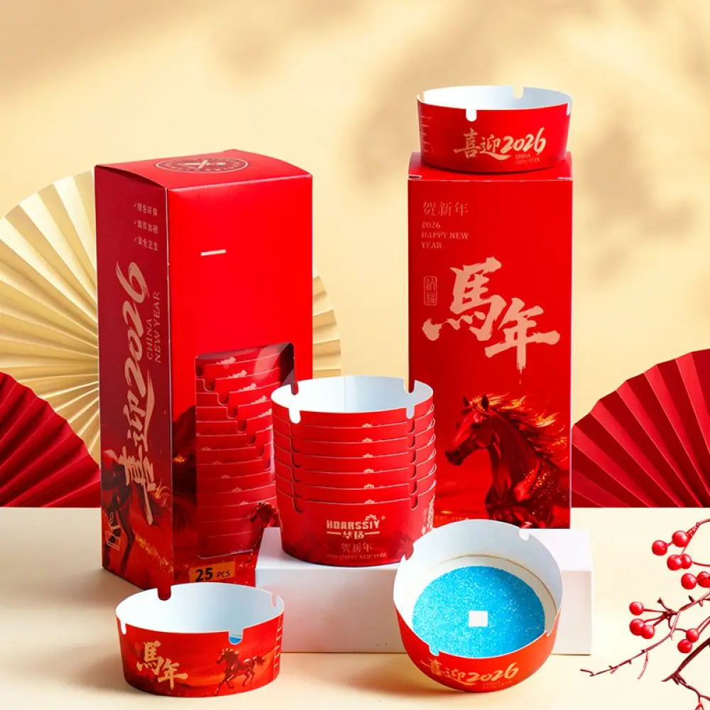 Portable Disposable Ashtray With Sand Extinguishing Function Anti Fly Ash Holder For Car Travel Home Clean Accessory