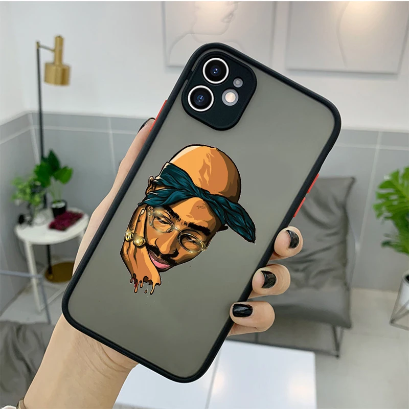 جراب هاتف توباك مغني الراب 2pac ، غطاء صلب لهاتف أيفون 15 ، 14 ، 13 ، 12 ، 11 Pro Max ، 13 ، 12 Mini ، X ، XS Max ، XR ، 8 ، 7 Plus