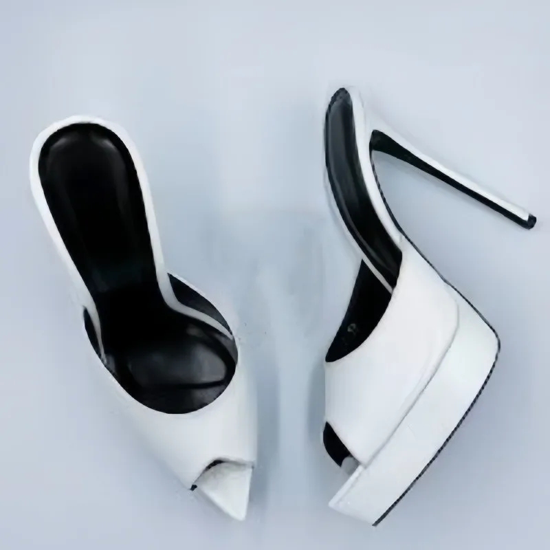 MKKHOU Fashion Pumps New High Quality Handmade Custom Shoes Sexy Fish Mouth Shoes Thick Bottom High Heel Sandals Women's Shoes