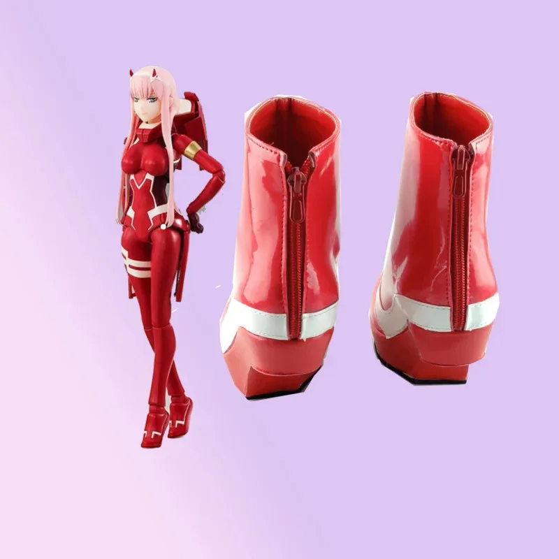2025 New Darling In The Franxx Figures Zero Two Code 002 Red High Heel Shoes Boots Halloween Party Cosplay Costume ☆★♥☆★
