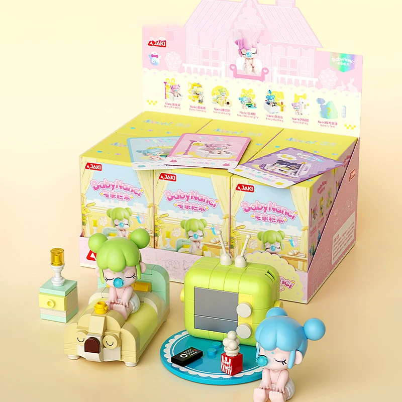 Nanci HK102 Stay Home Series اللبنات صندوق أعمى لتقوم بها بنفسك تجميع دمية لعبة هدية للفتيات