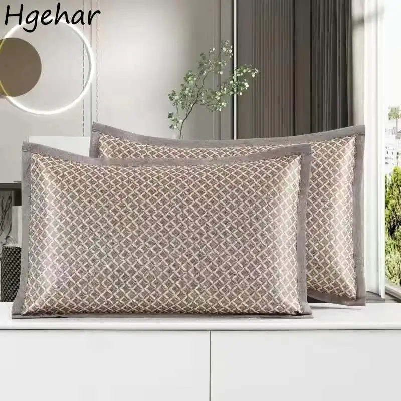 

Pillow Case Printed Embroidery Home Comfortable Twin Queen Breathable Washable Adults Tender Rectangle Pillowcases Nordic Style