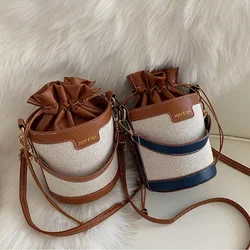 Fashion Crossbody Bag Women Trendy Retro Bucket Shoulder Bag 2024 New Korean Simple Bucket Popular Fashion Shoulder Bag