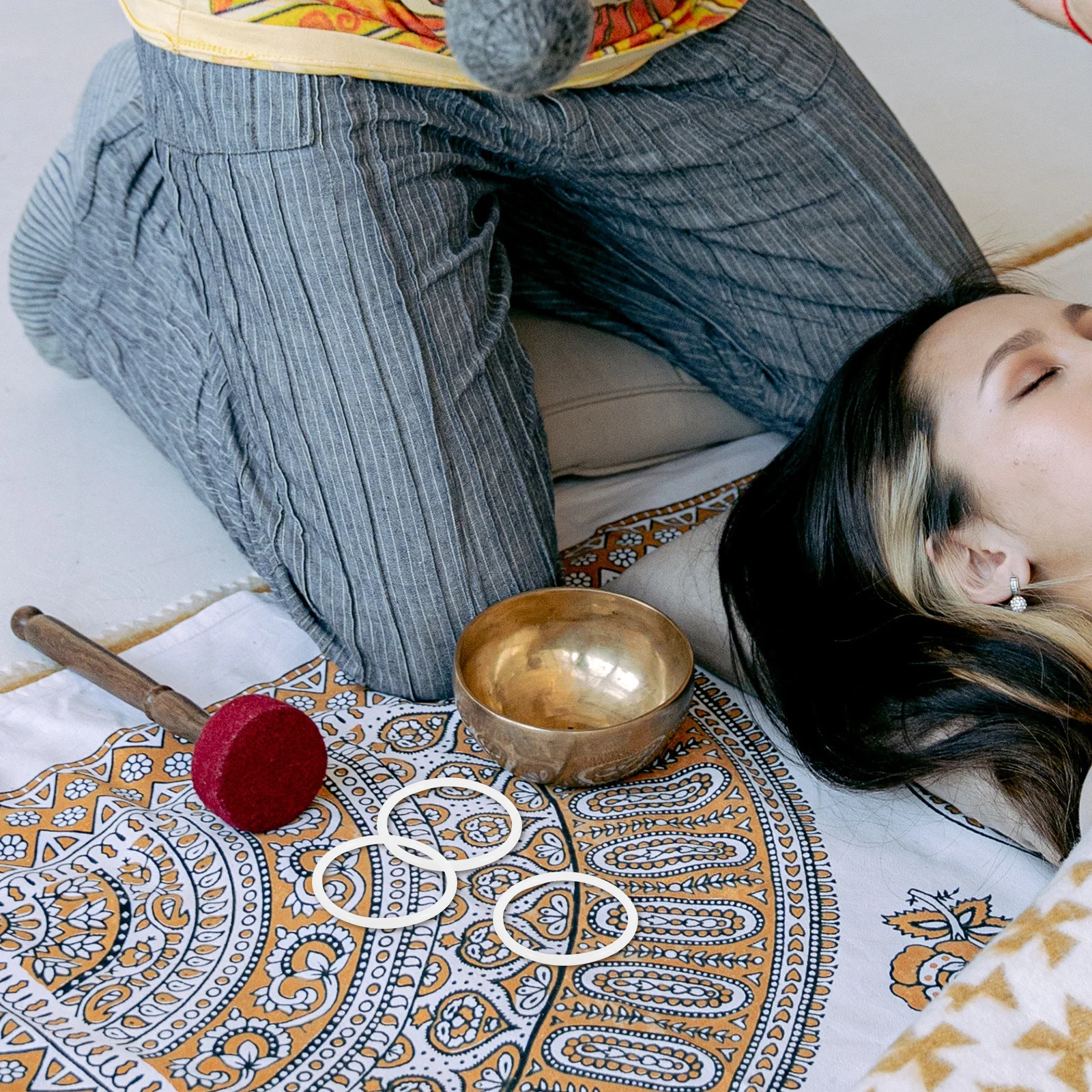

3pcs Sound Rubber Rings Singing Bowl O-Rings Buddhist Bowl Mat For Noise Reduction Protection Home Office Decoration Instrument