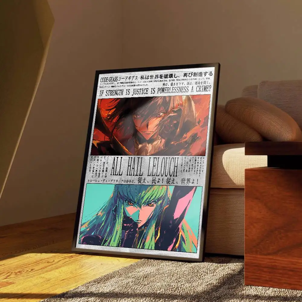Code Geass Anime Manga Poster Album Art Cover Songs Music Rap Wall Waterproof Paper Sticker For Living Room Home Decor