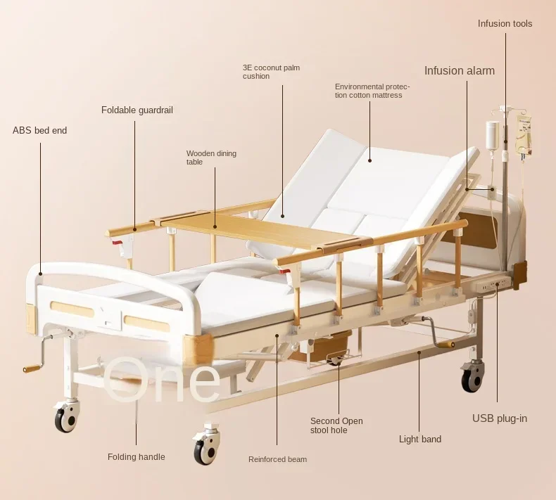 

Direct salesSpecial rehabilitation medical manual nursing bed for bedridden patients in paralyzed elderly hospital