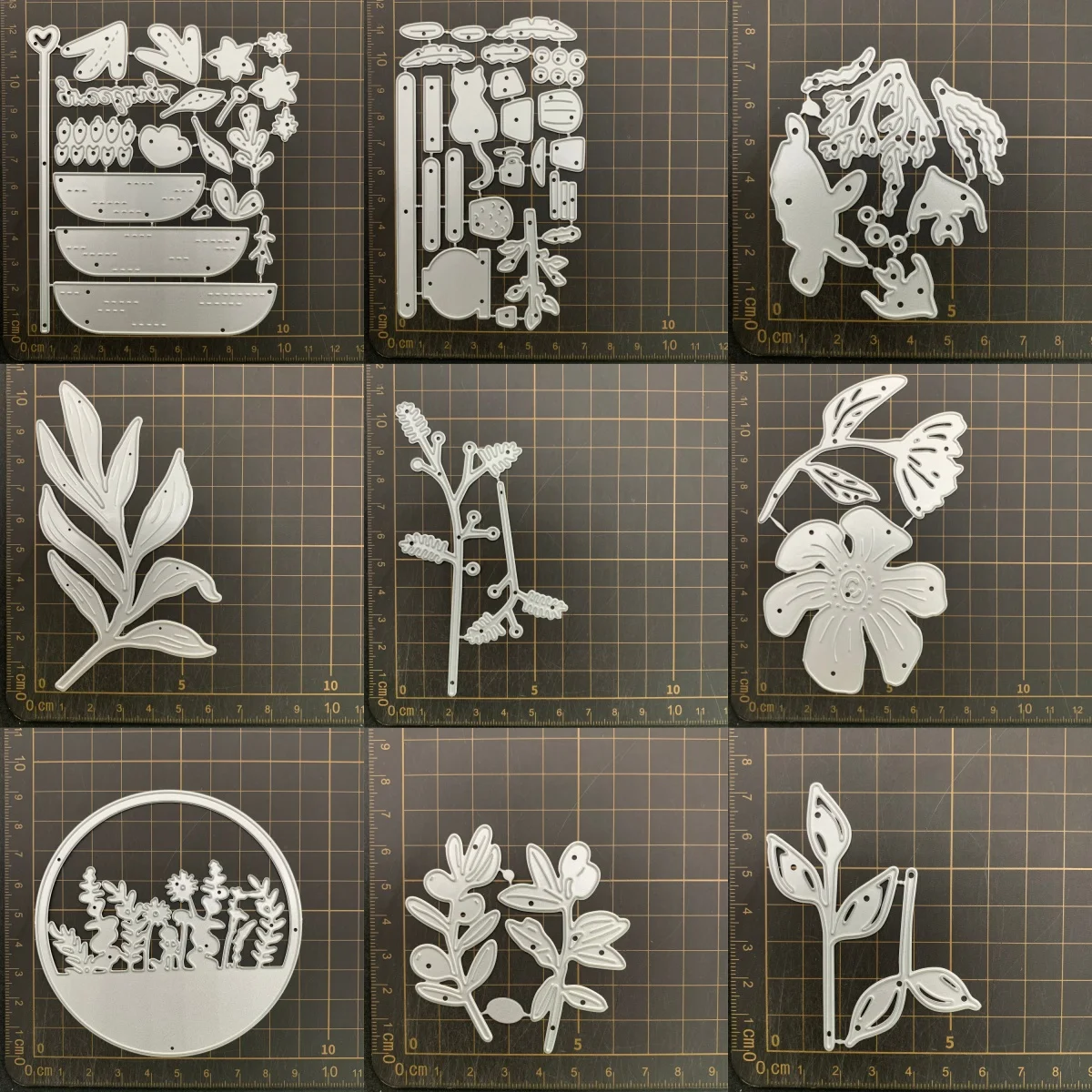 9 kinds Tree Branch Potted Metal Cutting Dies Stencils For DIY Scrapbooking Decorative Embossing Handcraft Die CutsTemplate