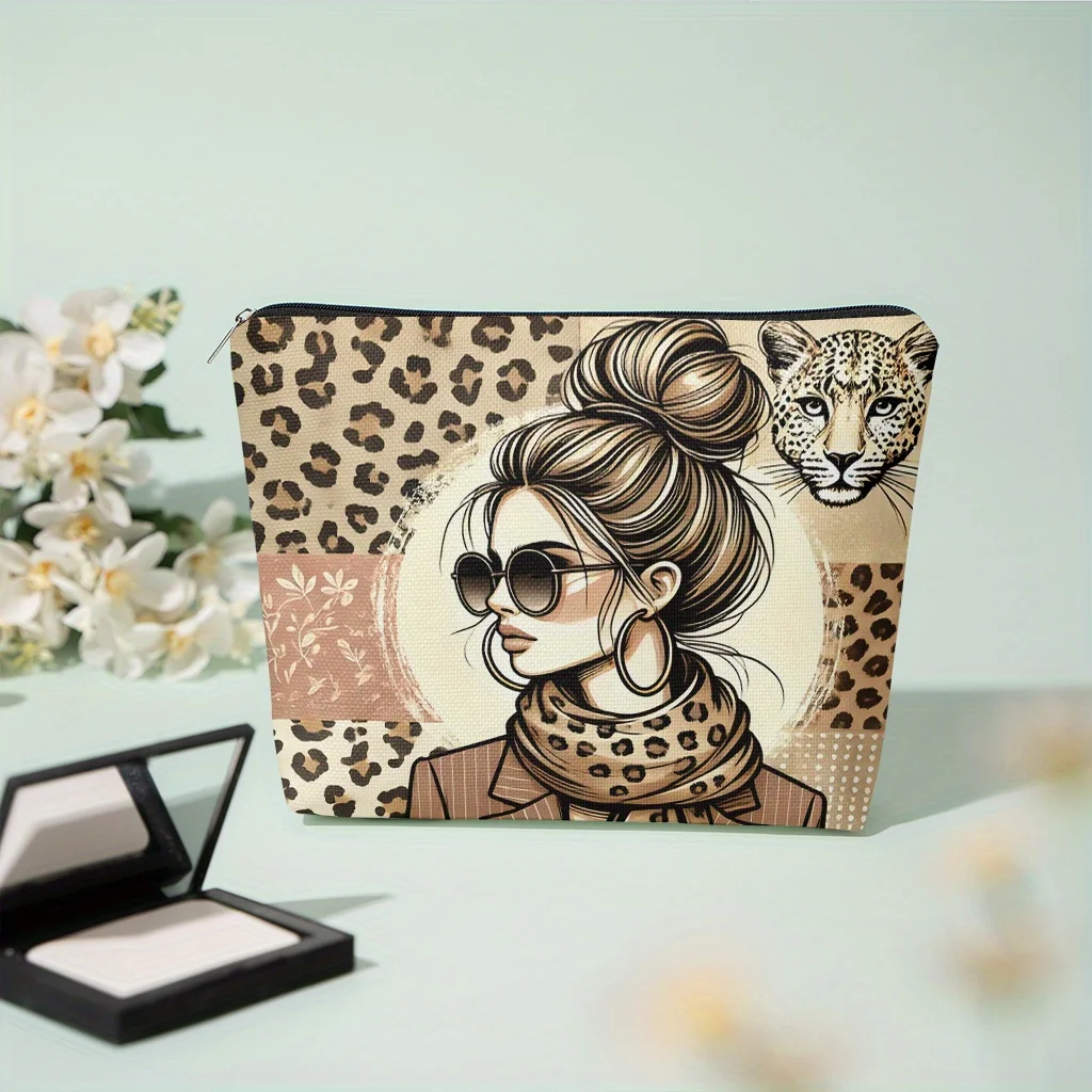 A fashionable lady pattern cosmetic bag-cute multifunctional zipper handbag, jewelry storage bag