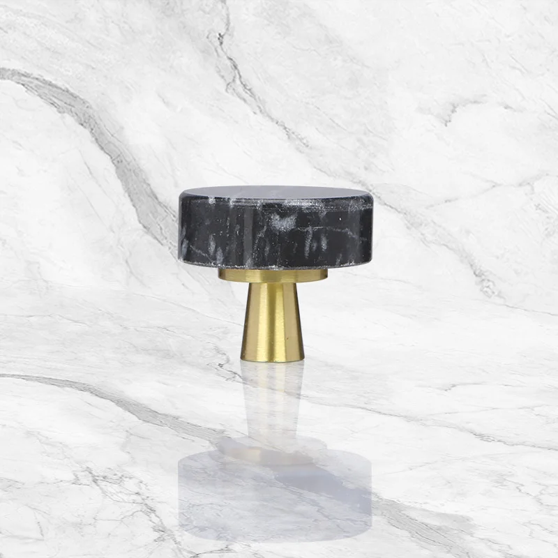 Morden Round Marble Stone Furniture Handle Drawer Knob Green White Marbles Handles For Kitchen Wine Cabinet Door Wardrobe Pulls