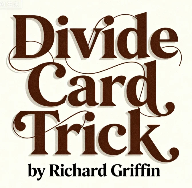 Divide Card Trick by Richard Griffin Visual Torn and Restored Poker Card Illusion, Easy Magic Gimmick for Beginners Props Magia
