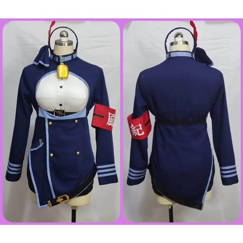 Amau Ako Cosplay Costume Dark Blue battle dress Cos Blue Archive same custom clothing women Cosplay F