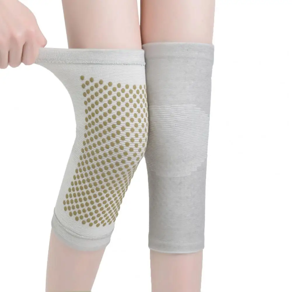 Self-heating Knee Pads 1 Pair Useful Breathable 2 Colors  Cold Weather Thermal Wormwood Knee Braces Leg Warmers for Home