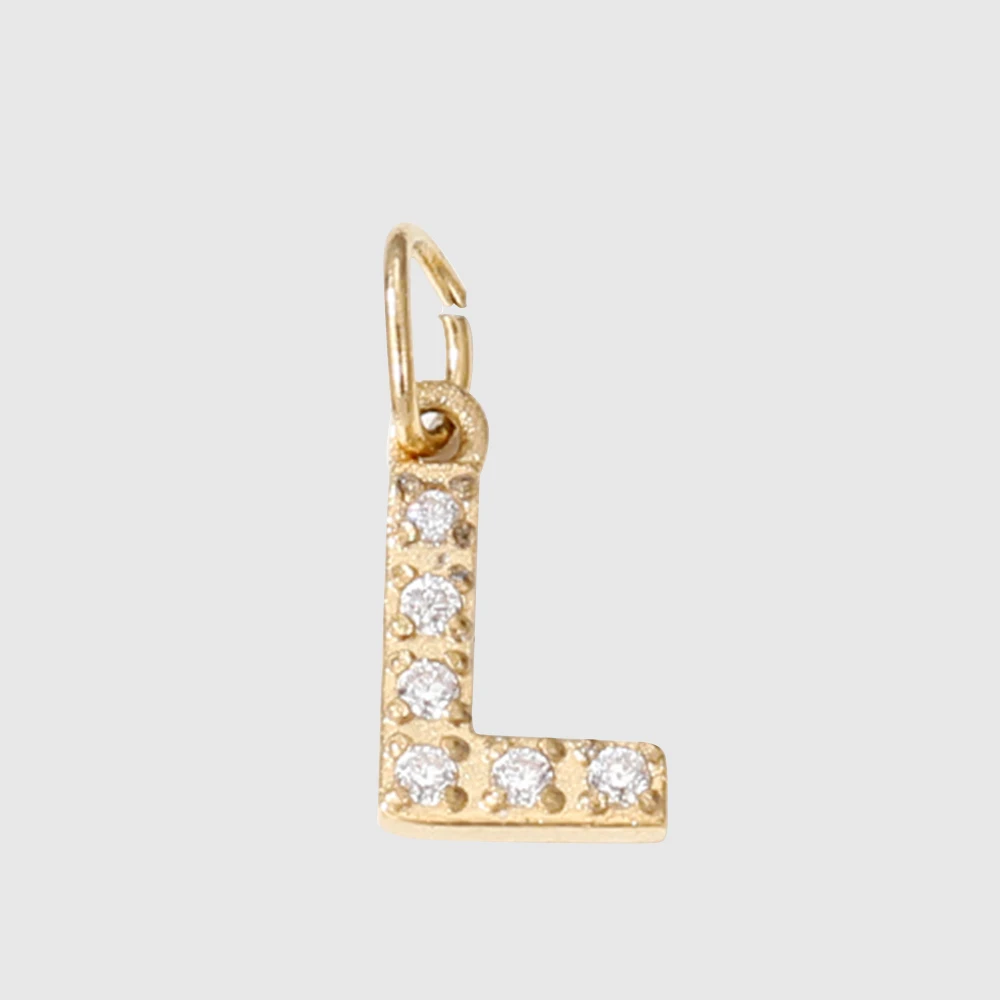 Stainless Steel Initial Letter Charms for DIY Jewelry Making