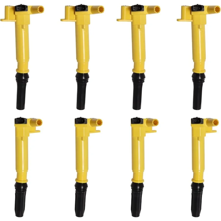 Set Of 8 Yellow Lef…