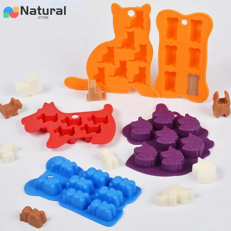 Animal Bear Cat Shape Silicone Baking Mold Rabbit Dog Bone Unicorn Cake Chocolate Candy Jelly Ice Mould Soap Candle Making Set